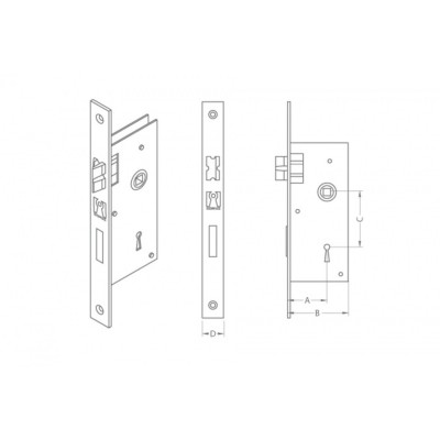 Domus Χωνευτή Κλειδαριά 40-75mm Bronzo 80340
