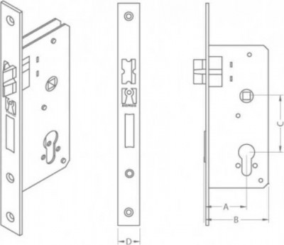 Χρώμα: Χρυσό & ασημί Διαστάσεις: Α: 45mm, Β: 71mm, C: 85mm, D23mm.